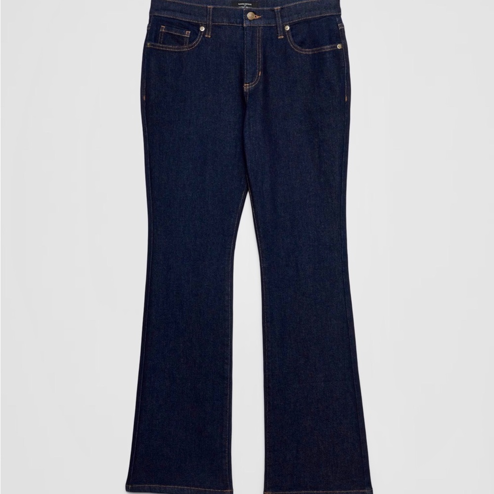 Banana Republic Dark Indigo Bootcut Black Mid Rise Jeans NWOT Size 33/16